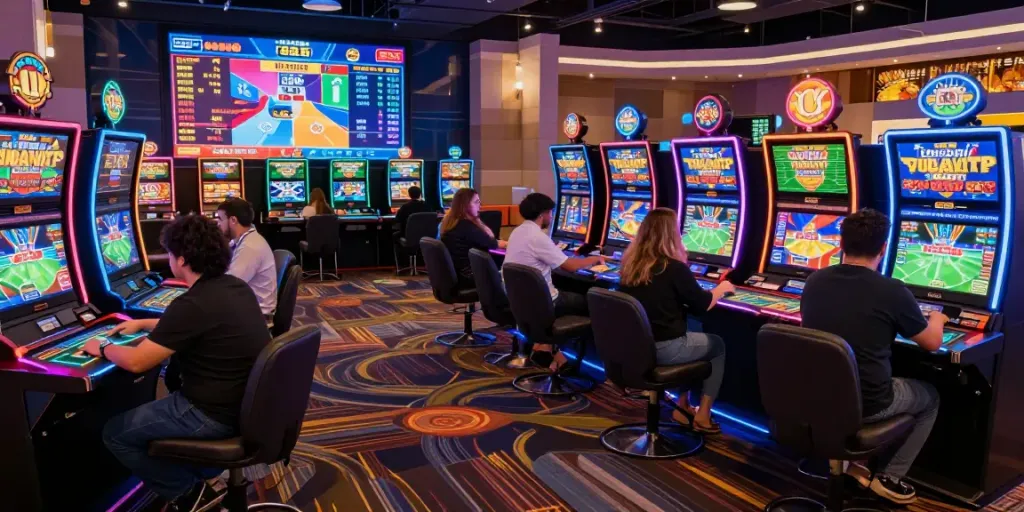 Players enjoying diverse gaming experiences at 8kbet's vibrant online casino.