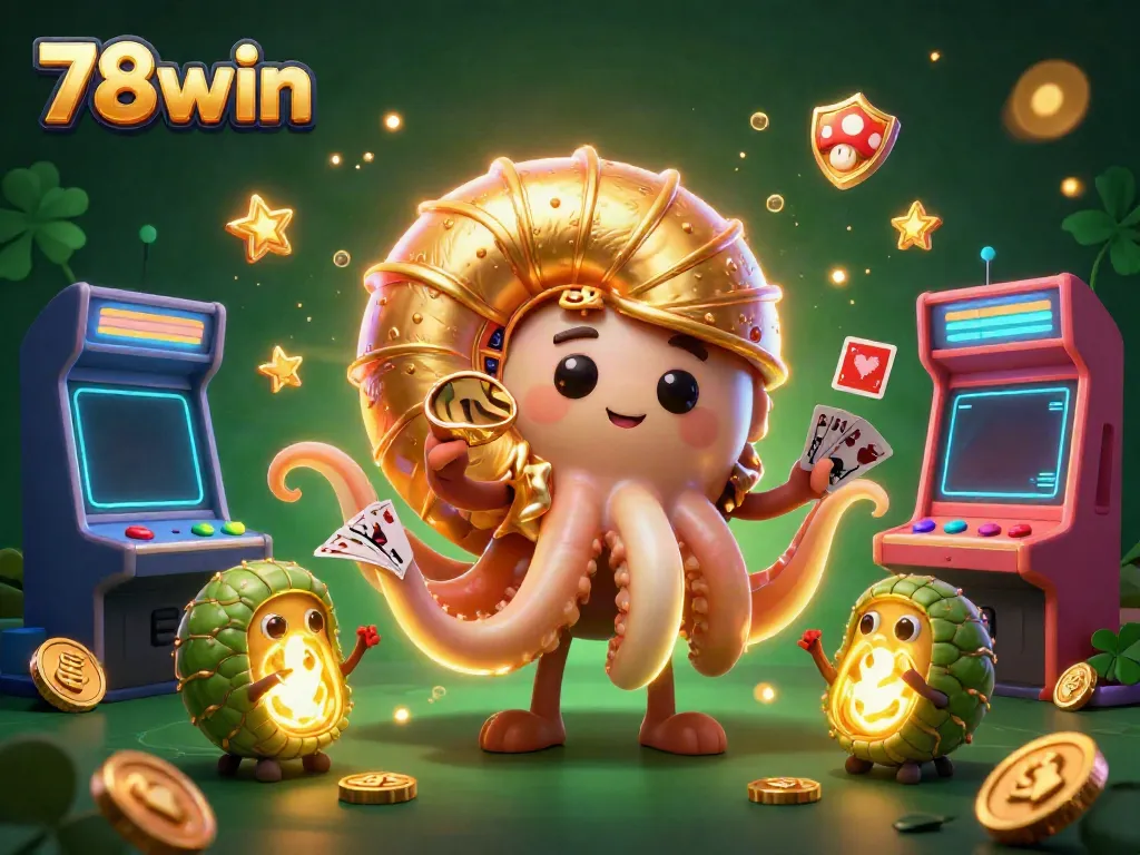 Experience excitement with 78win, the online casino featuring vibrant gaming elements and a roulette wheel.