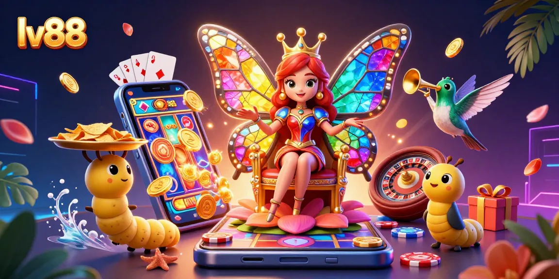 Spin to win with lv88 in a vibrant casino-themed 3D fantasy world full of games and surprises.