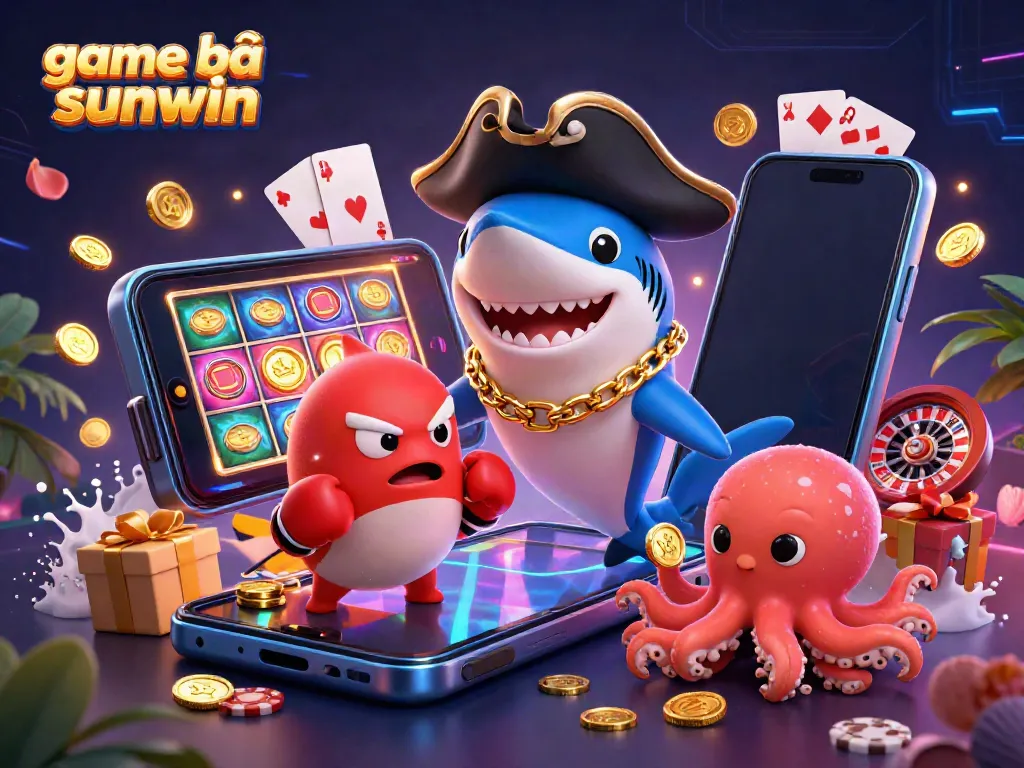 Experience game bài sunwin with dynamic characters in a vibrant online casino scene.
