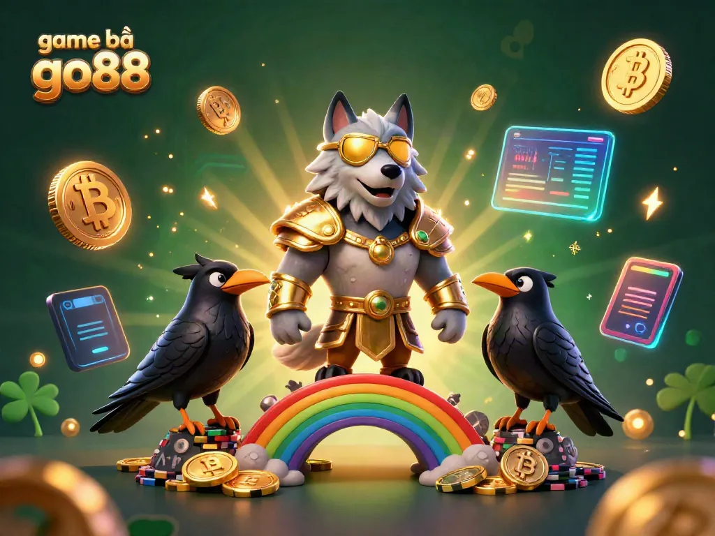 Experience thrilling gameplay with game bài go88's vibrant casino scene featuring Odin and his ravens.