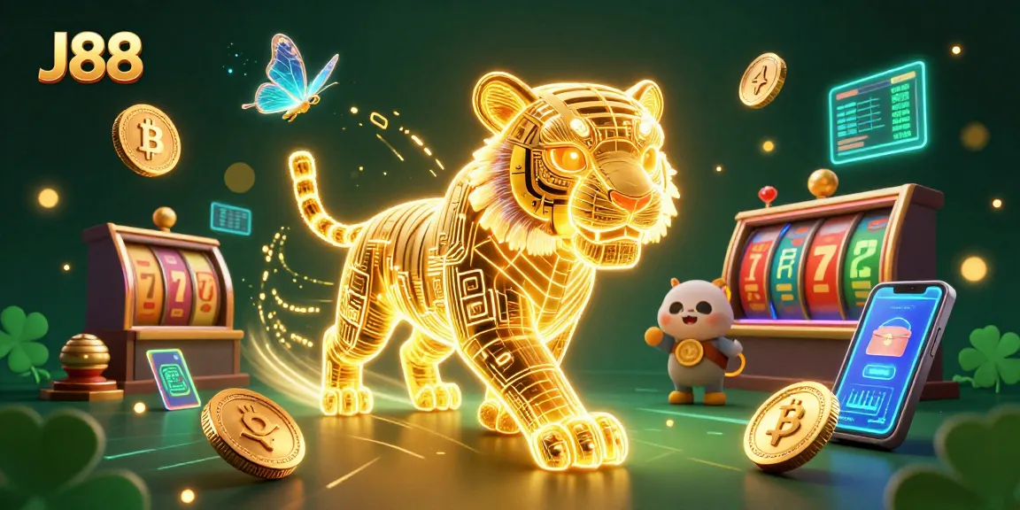 Experience the thrill of J88 in this vibrant 3D digital casino scene featuring interactive elements and rich details.
