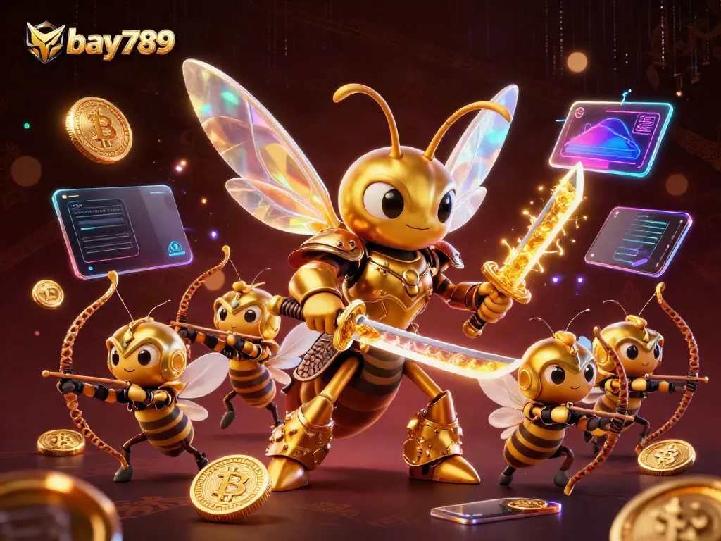 Join the excitement of bay789 with a powerful golden hornet character and energetic gameplay elements.