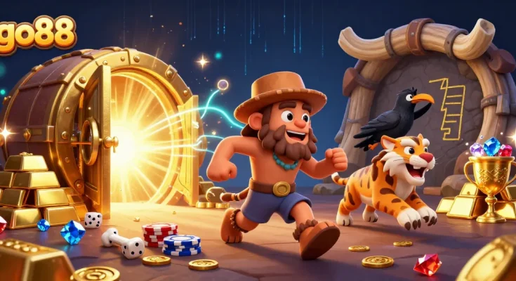 Engage with go88 in an immersive prehistoric casino adventure featuring cavemen and treasures.