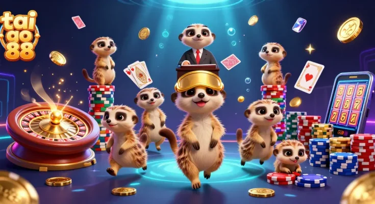Experience thrilling moments at tai go 88 with a creative meerkat casino scene filled with action.