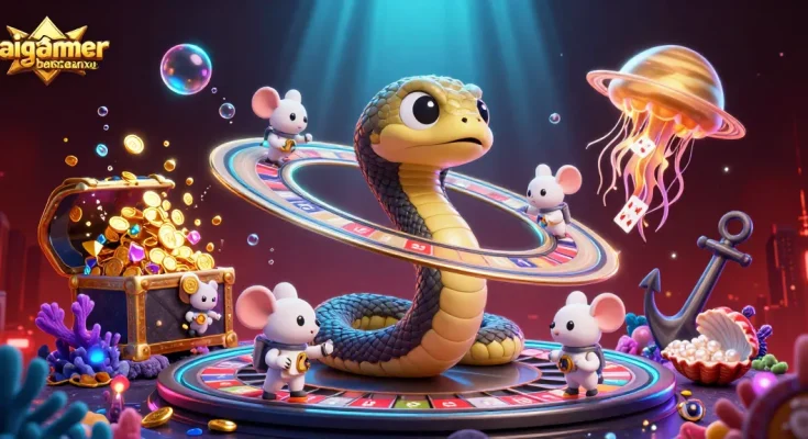 Engage with taigamebancaanxu as astronaut mice bet on a cosmic roulette wheel