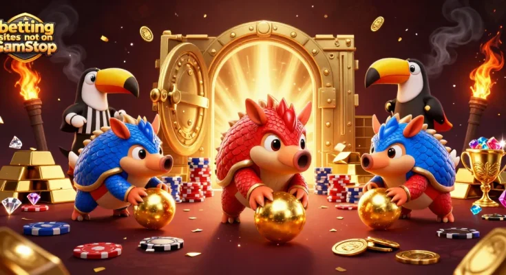 Experience the thrill of betting sites not on GamStop with vibrant pangolins and glittering treasures.